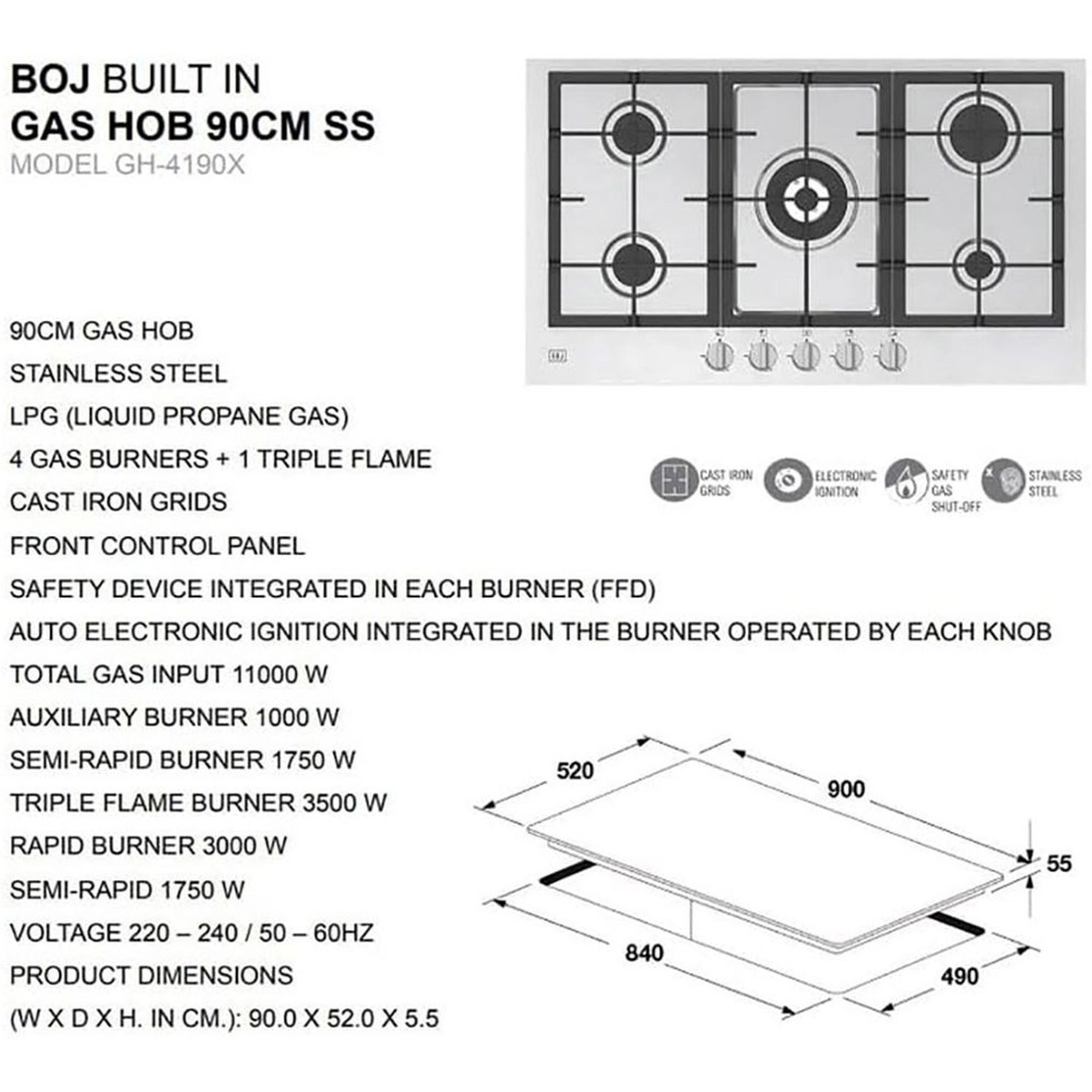 GH 4190 X Gas hob