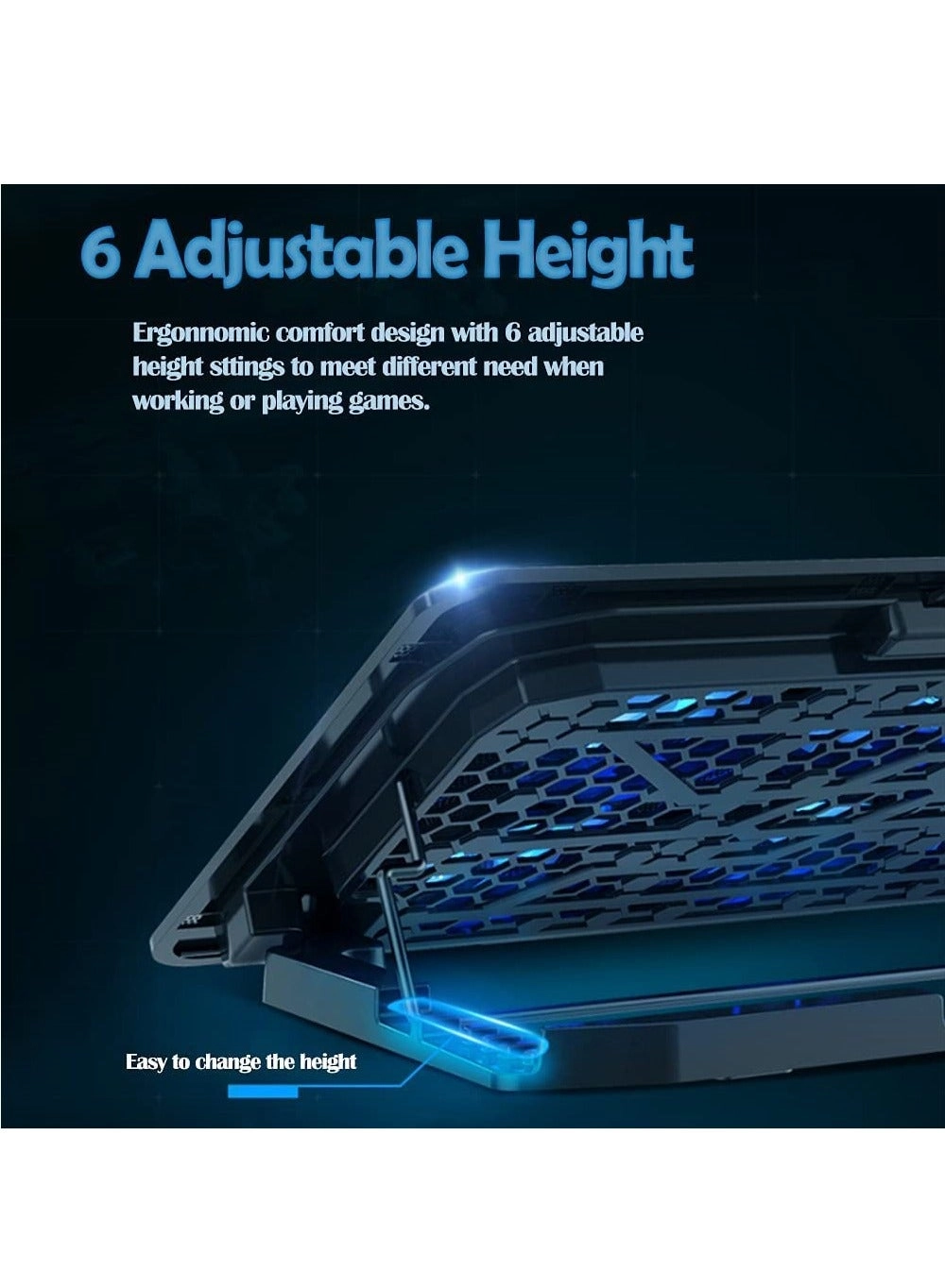 Laptop Cooling Pad - 6 fans 12-17 Inch