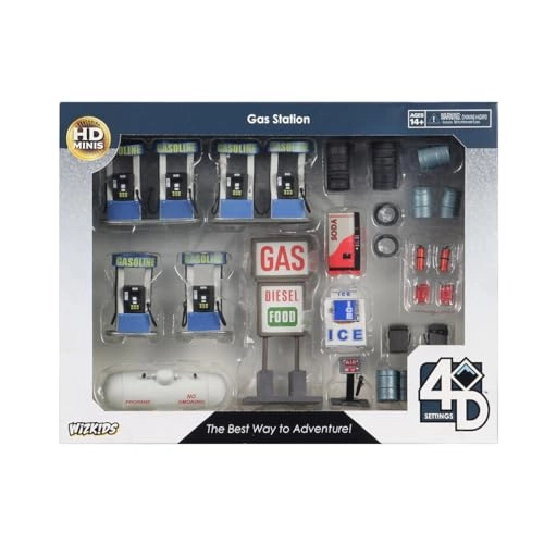 4D Setting: Gas Station - Pre-Painted RPG Miniatures Scenery Set