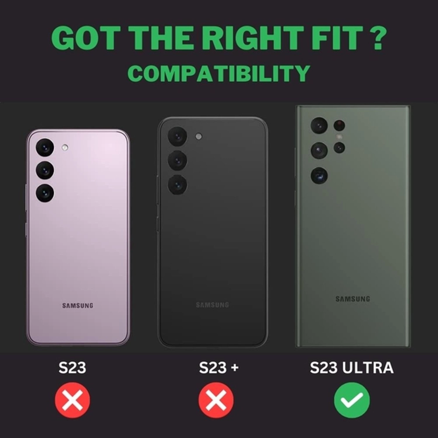 Case Clear With Screen Protector for Galaxy S23 Ultra