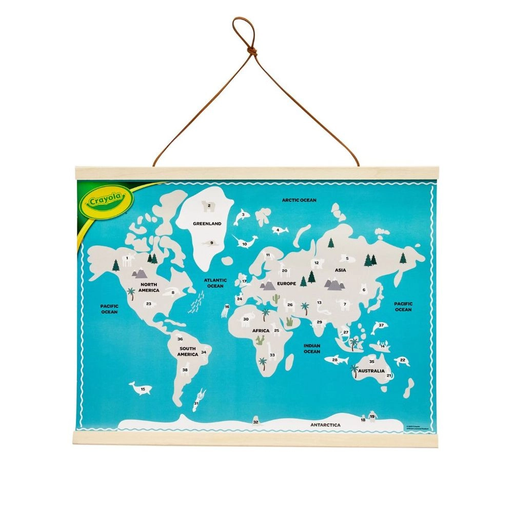 Animal World Map Sticker Book