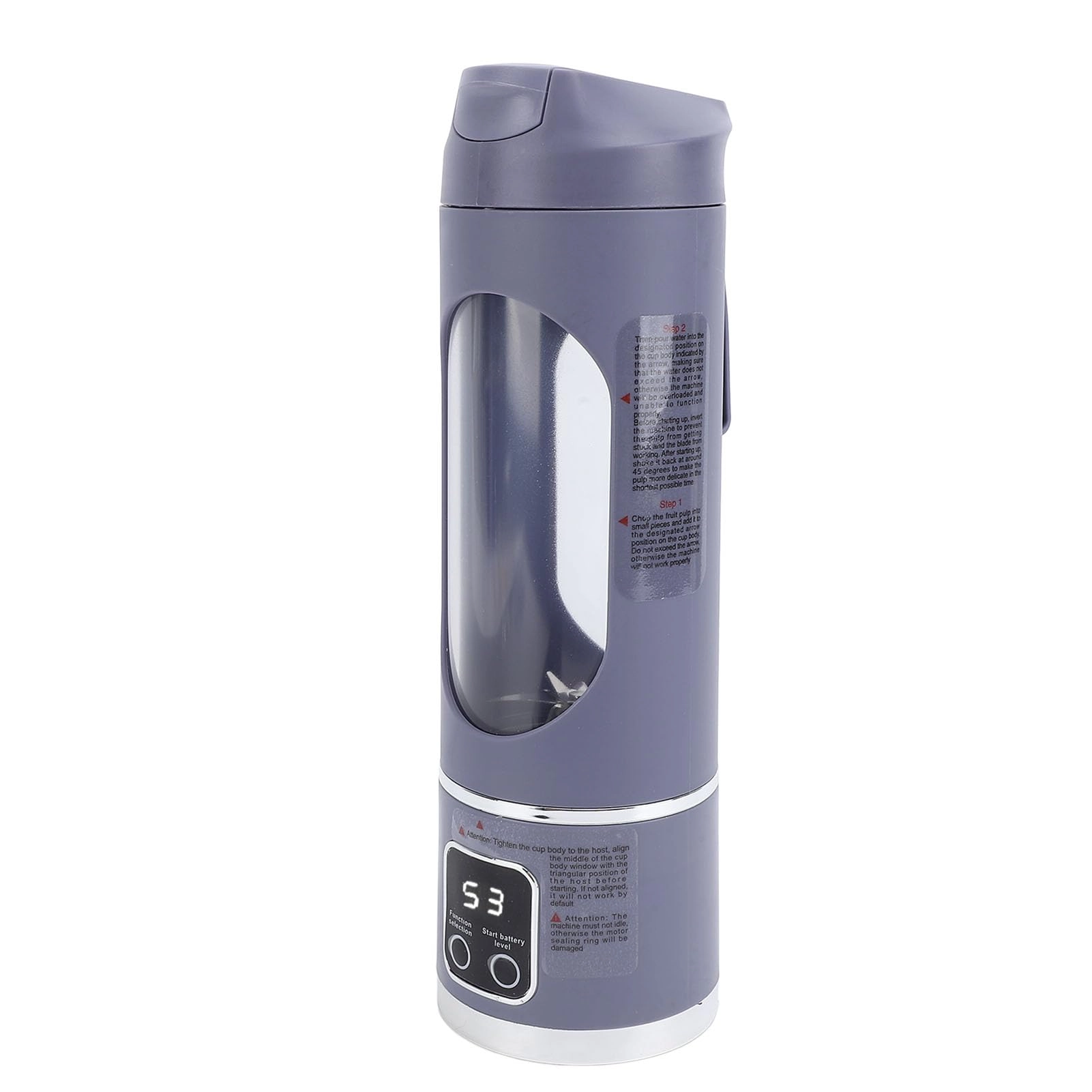 Zhjvihx Portable Juicer Cup - USB Rechargeable 1500mAh 12 Blades