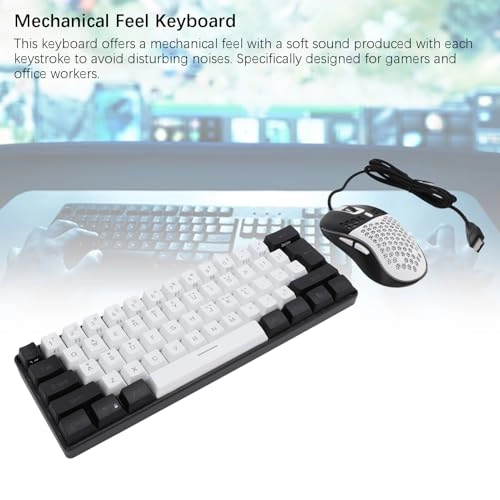 61 Key RGB Illuminated Keyboard + Ergonomic Optical Mouse - Wired