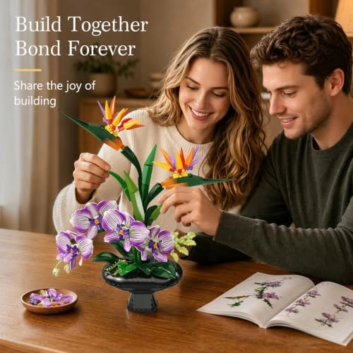 Orchid Flowers Building Set - 505 pcs