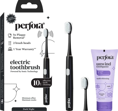 Electric Toothbrush 002 - Lilac Lavender + Charcoal Toothpaste - Vitamin Enriched