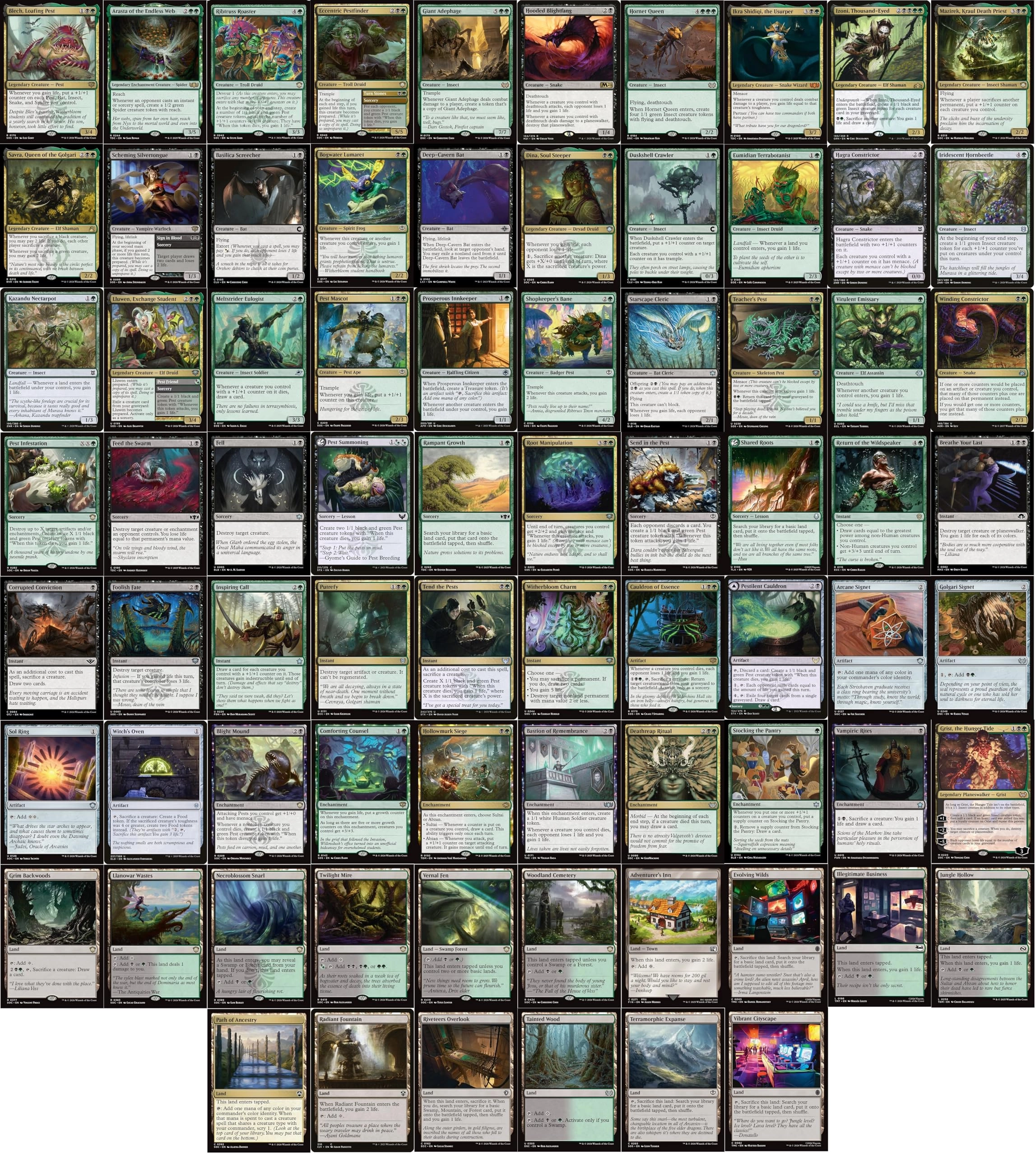 MTG Decks & More Pest Commander Deck - Strixhaven 100pcs