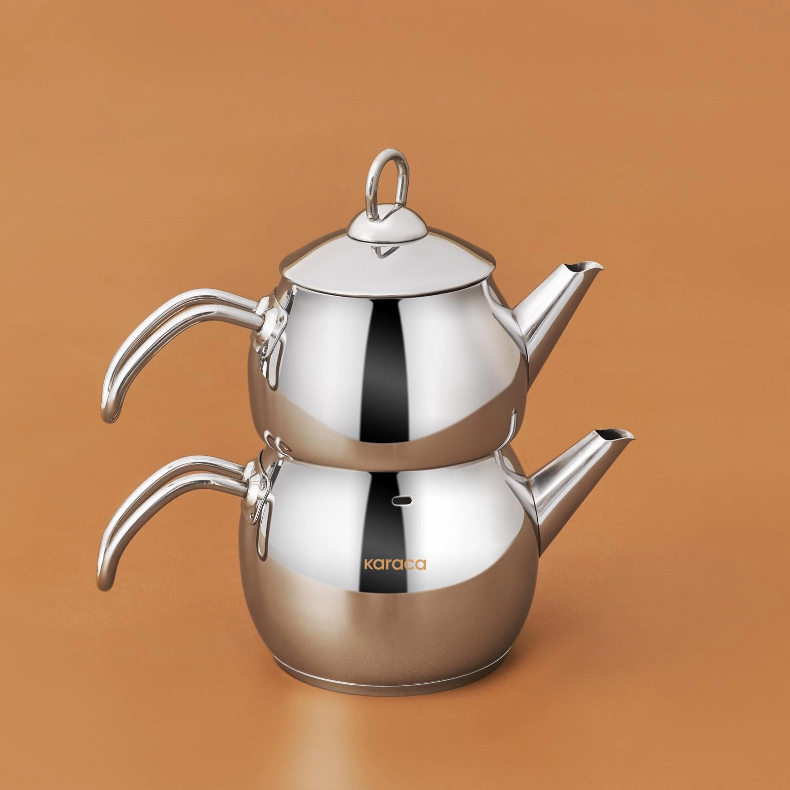 Karaca Adelya Teapot Set - Stainless Steel 1.3 lt 1.9 lt