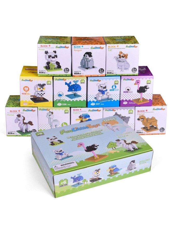 Mini Animals Building Blocks - Animals 12pcs