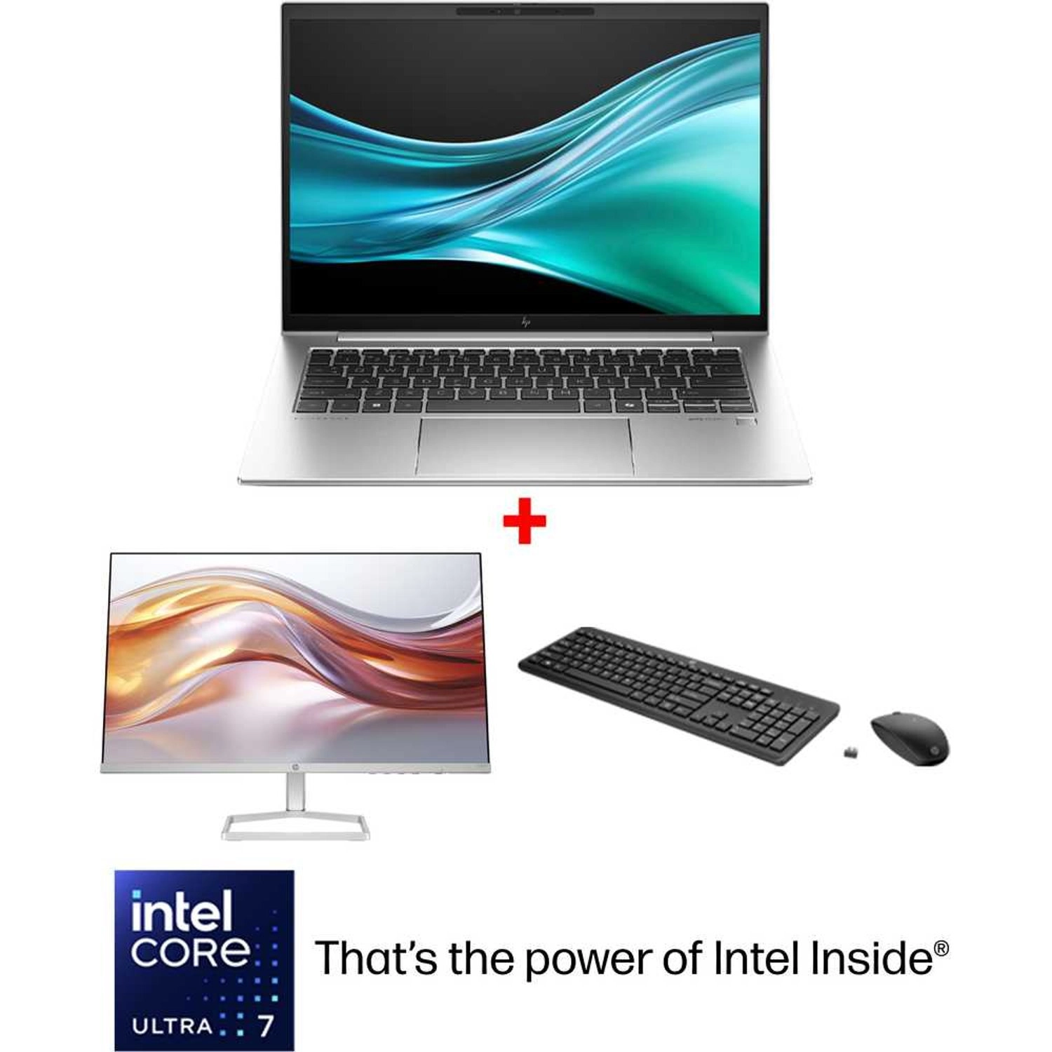 HP EliteBook 840 9G7Y0ES - 14'' Core Ultra 7-155U 16GB DDR5 512GB SSD + Keyboard & Mouse + 94C21AS Monitor