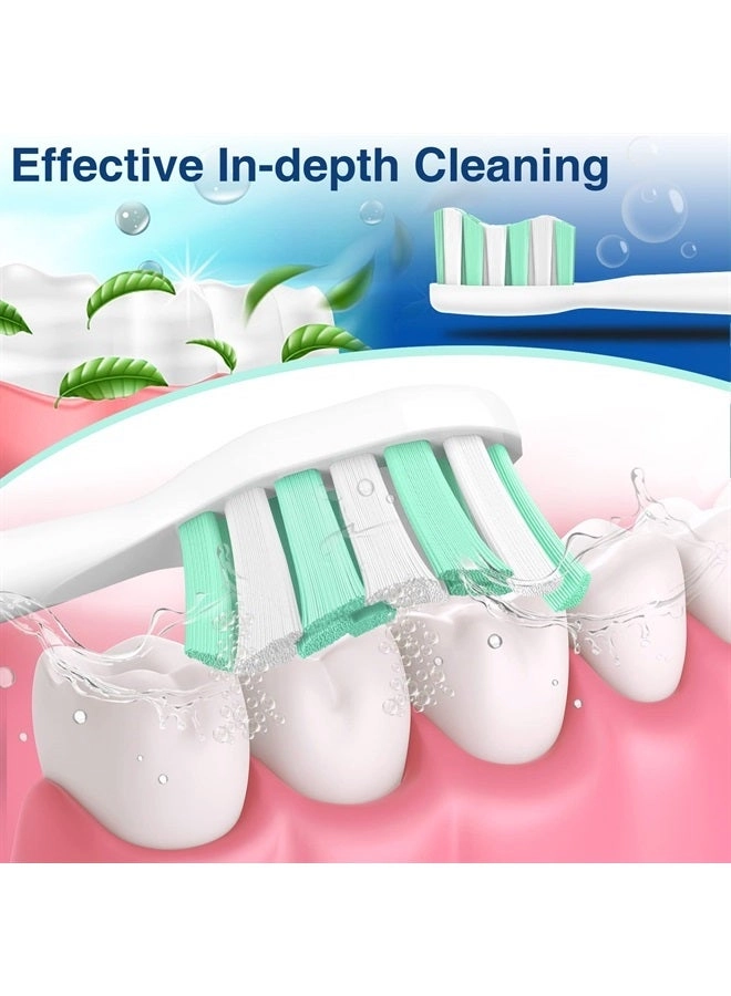 Replacement Brush Heads for Philips Sonicare - 10 Pack Blue and White