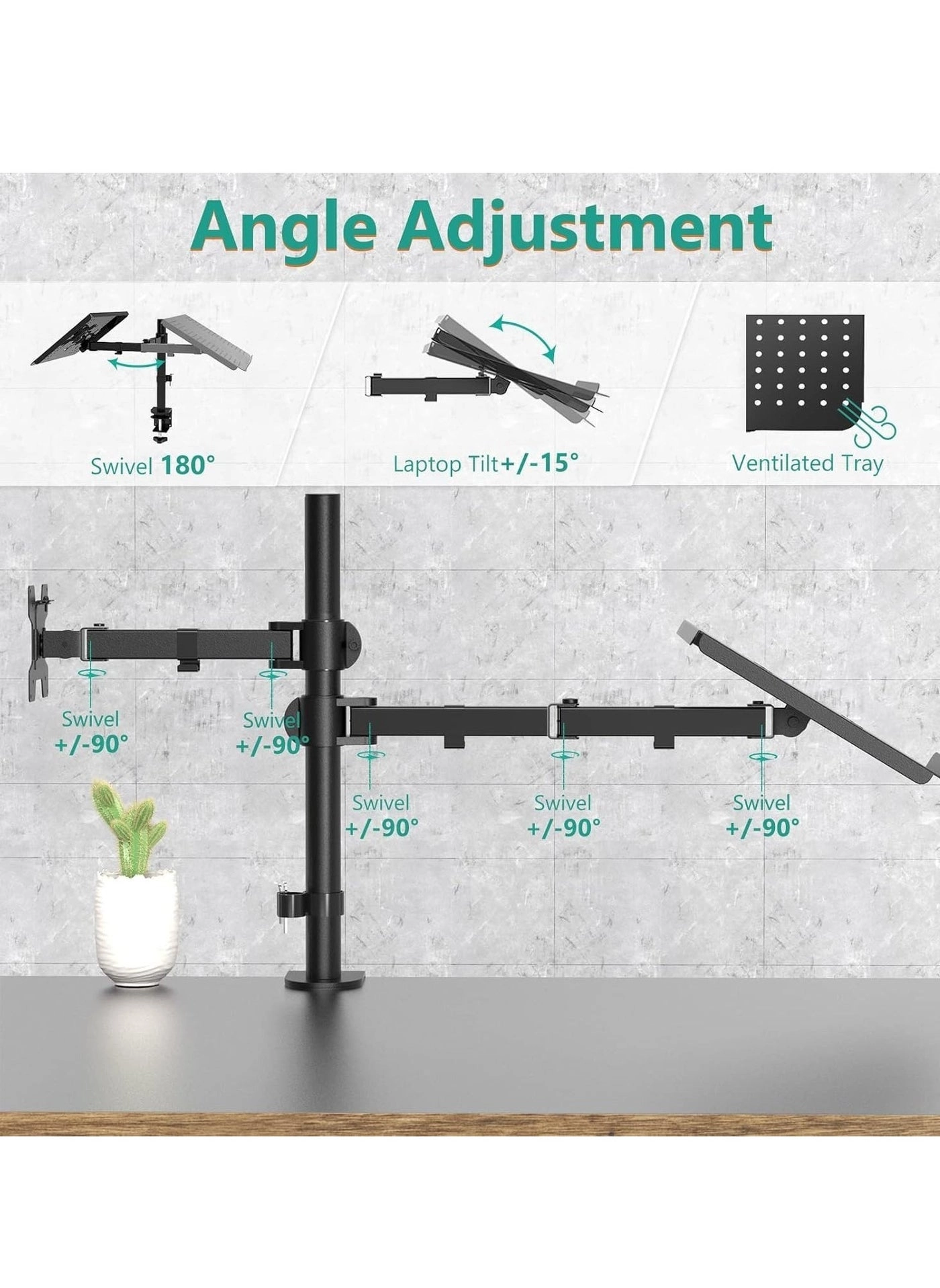 Laptop and Monitor Stand - 27 inches