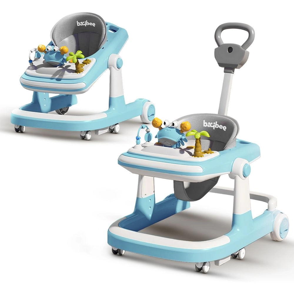 BAYBEE 3-In-1 Baby Walker - Adjustable Height Foldable