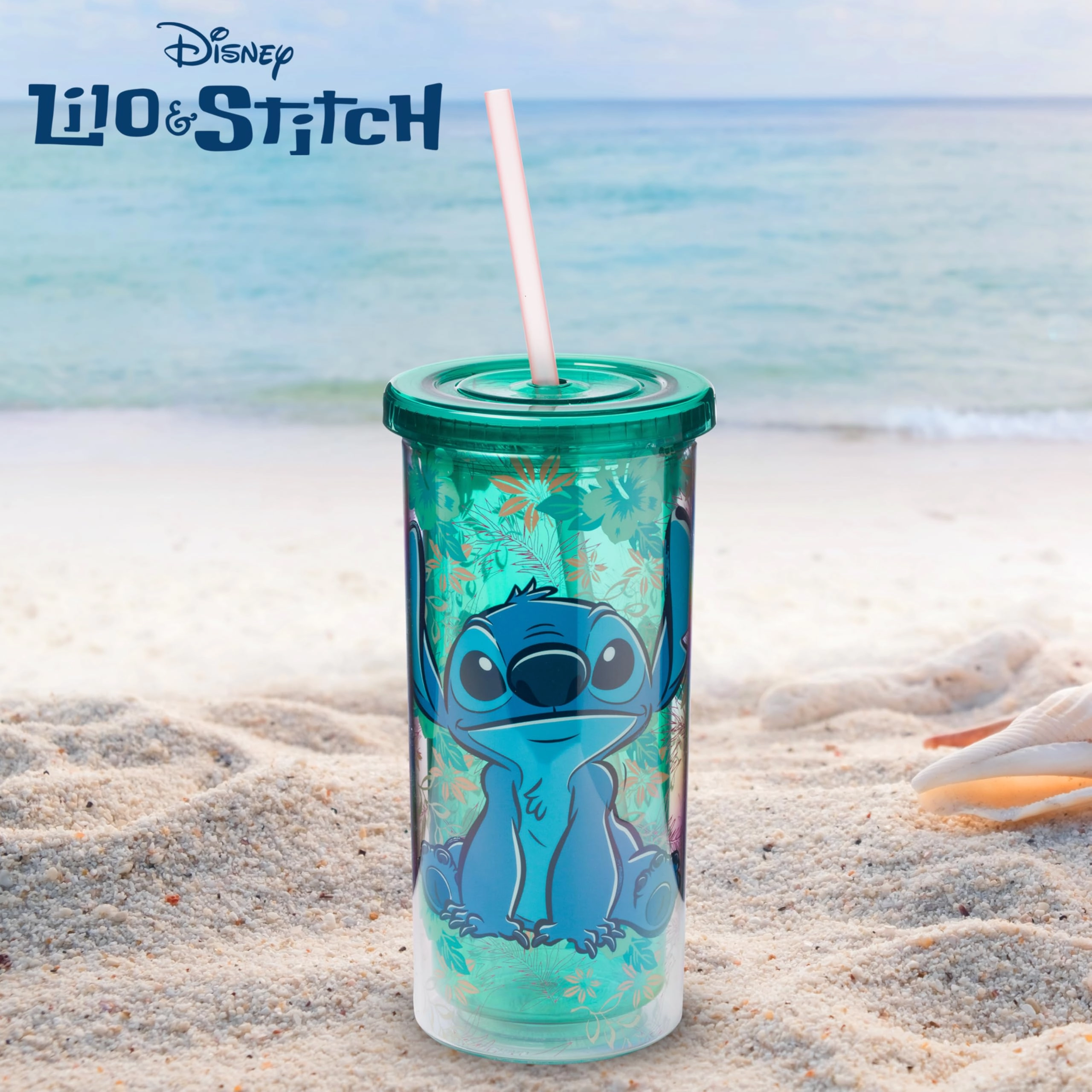 Disney Lilo and Stitch Reusable Cup - 1 pcs - Tropical Pattern