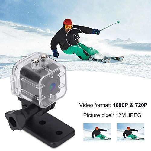 Bewinner 1080P Underwater Waterproof Action Camera, HD Mini Camera Camcorder with Bracket, Night Vision, Motion Detection, Rechargeable Battery for Vlog, Home Security