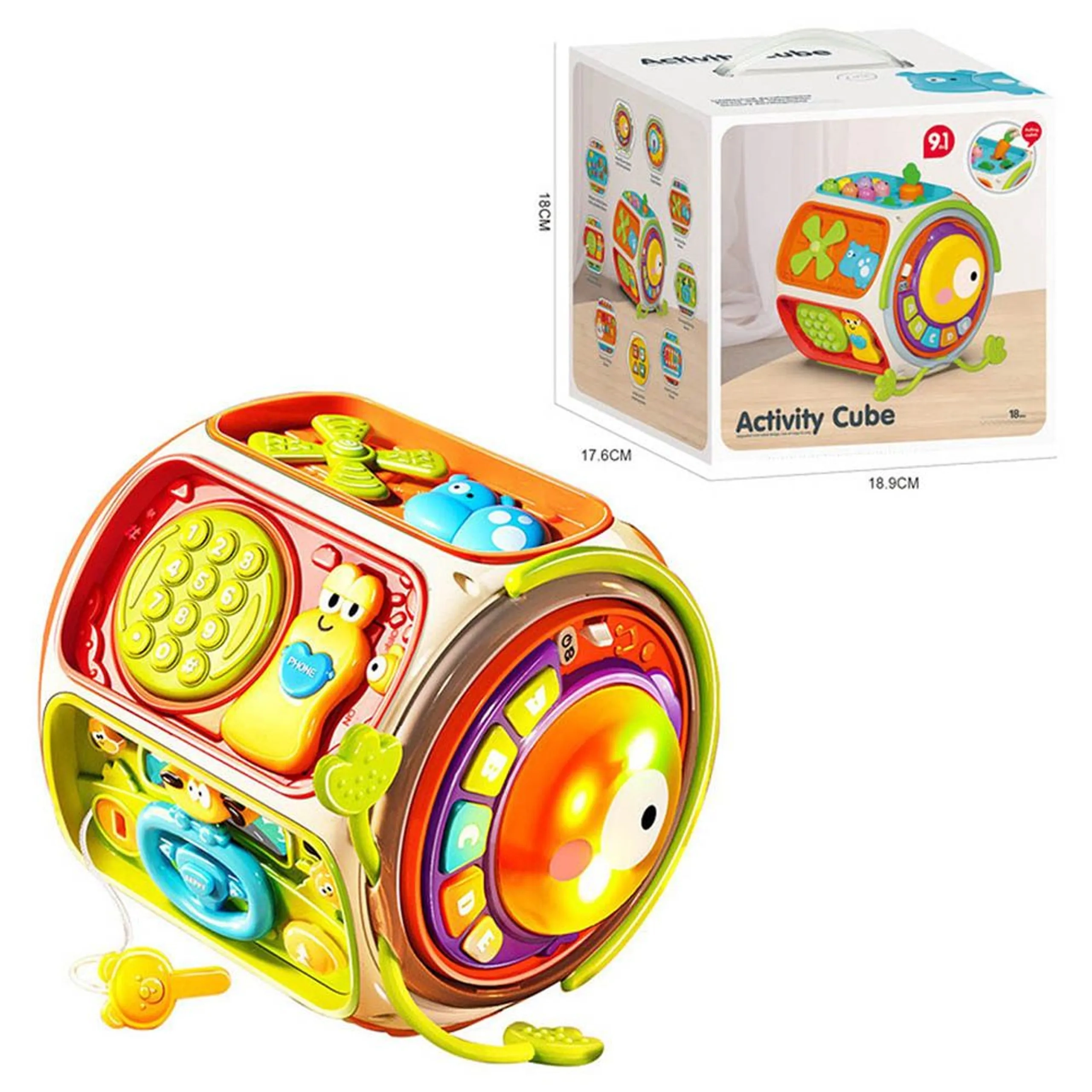 Little Learners Multi-Activity 9-Sided Toy - 18 months & above