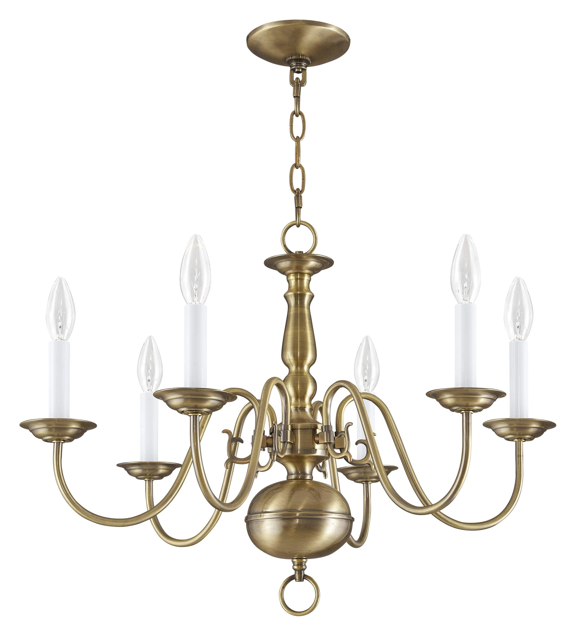 Livex Williamsburg - 6 Light Antique Brass