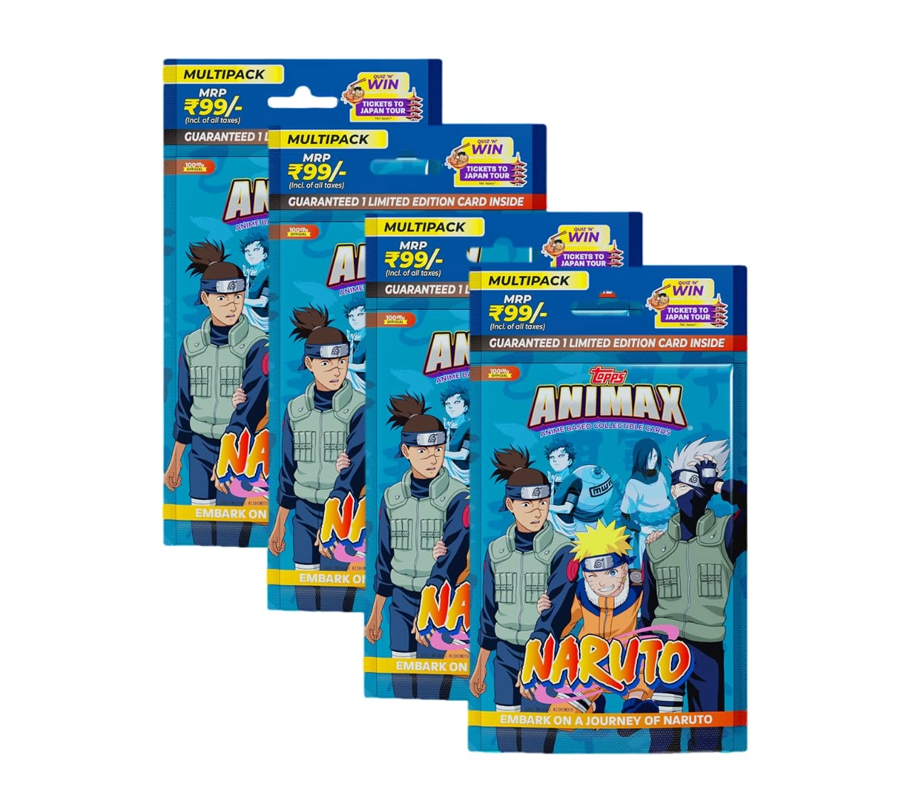Topps Animax 2024 Naruto Collectible Card Game - English 4pcs