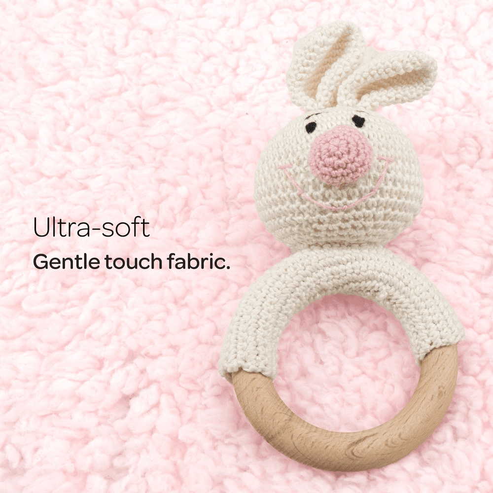 Crochet Ring Rattle Toy - Suitable for 0 month & above premium cotton yarn Tiger