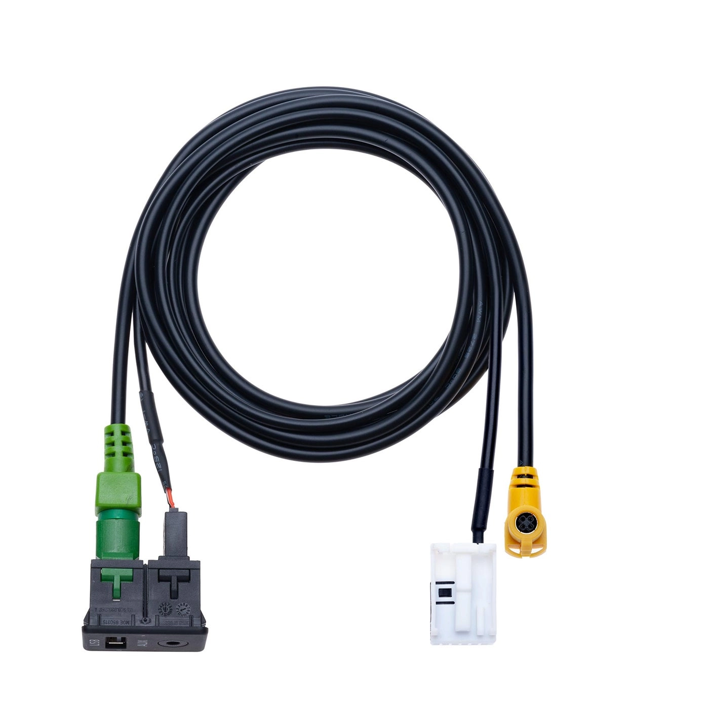 USB AUX Car Switch + USB 4 pin Connecting Wire + AUX 12 pin Harness Cable - BMW 1 3 5 6 E81 E82 E87 E88 E90 E91 E92 E93 E60 E61 F07 F10 F11 E63 E64 F06 F12 F13