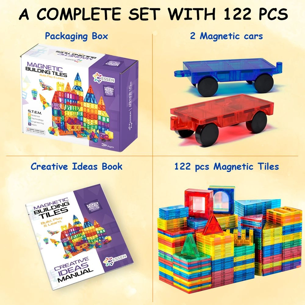 Magnetic Tiles - 122 pcs