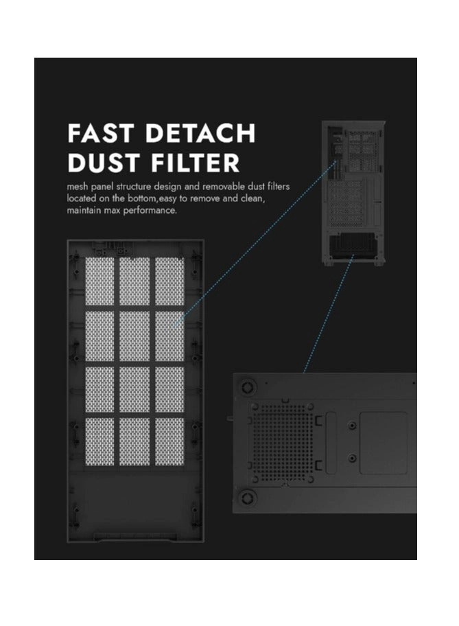 DB330M - Tempered Glass Side Panel Mid Tower