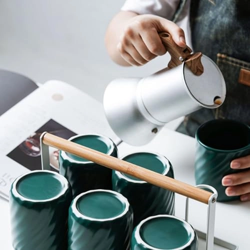 3 Cup Italian Styles Coffee Maker - 150ml Aluminum Alloy Stainless Steel