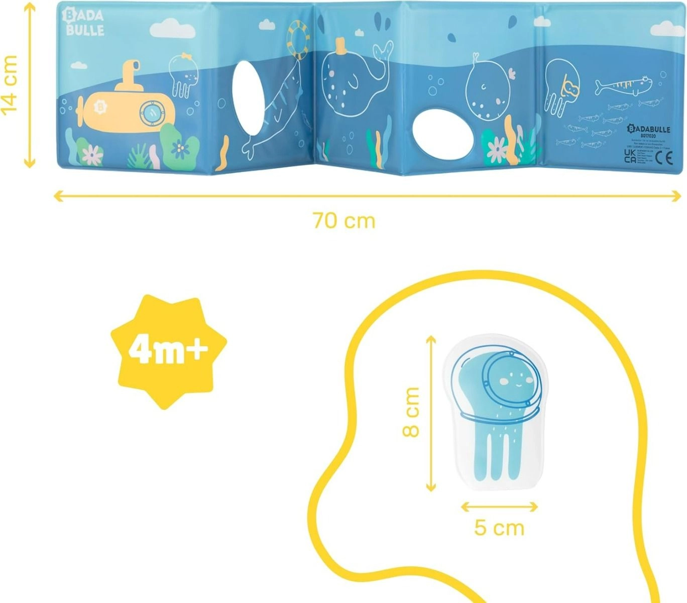 Bath Book With Doll - Octopus Light Blue 15 Months