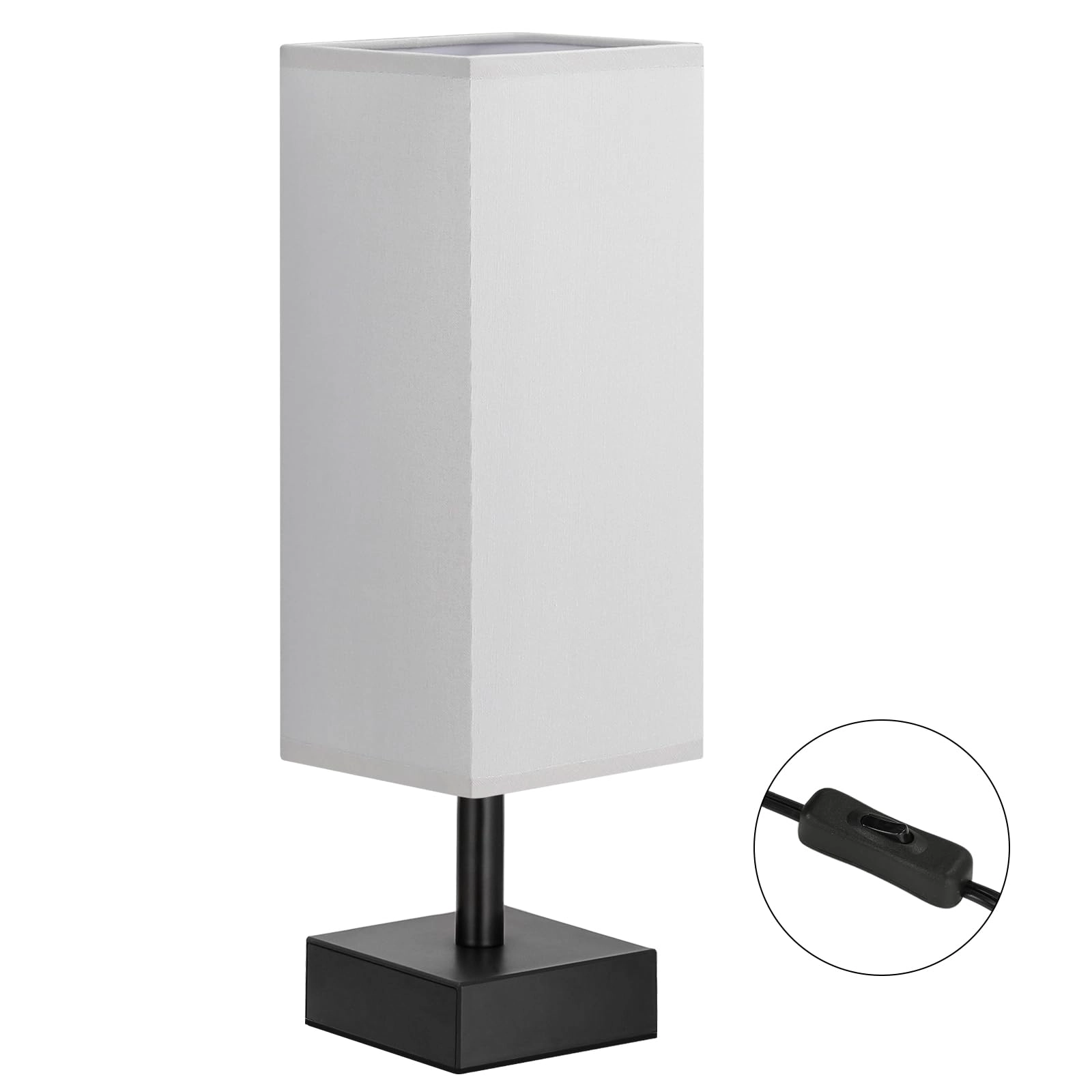 S6-16 - Linen Black Small Table Lamp