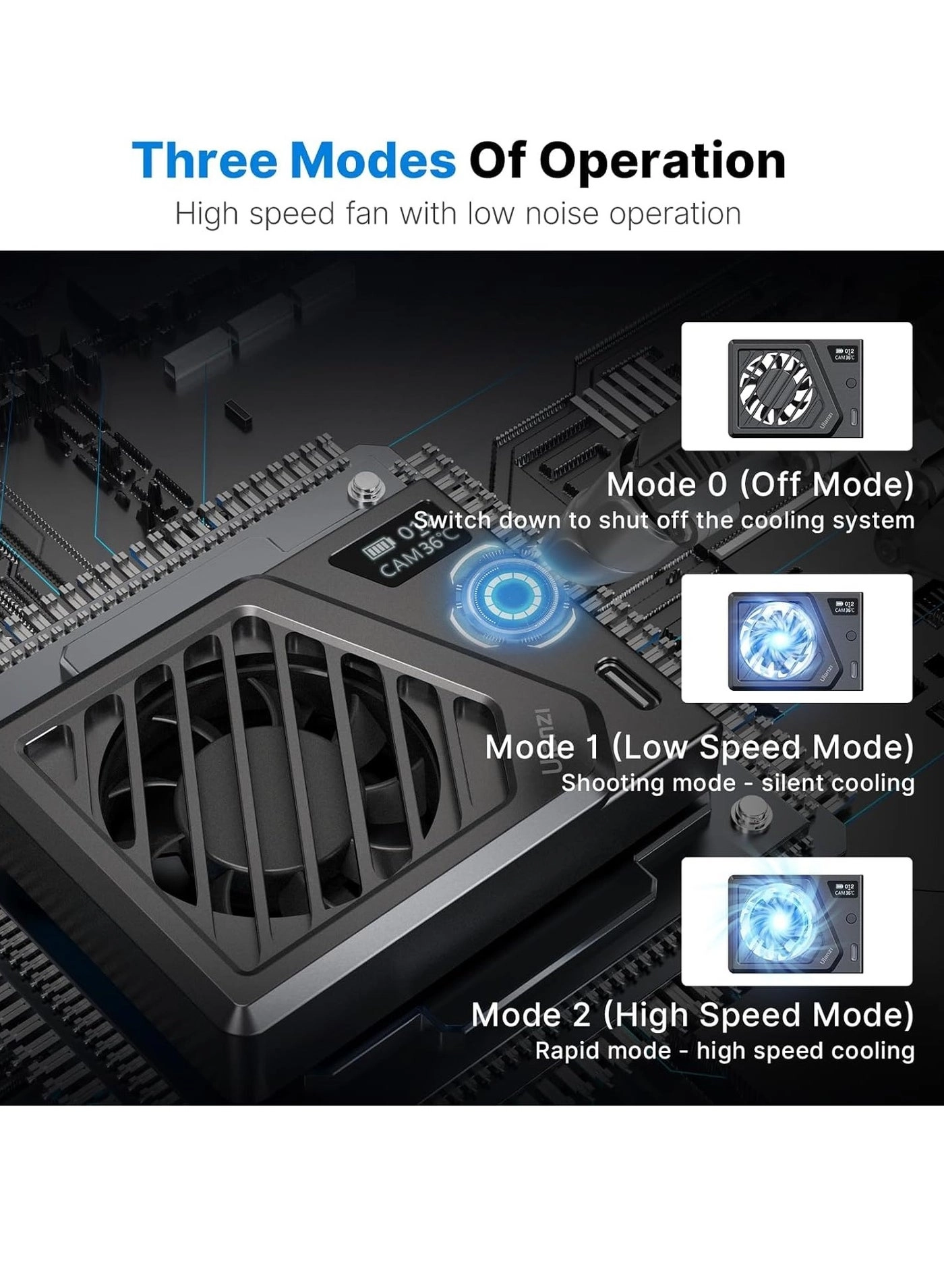 Camera Cooling Fan - Silver Type-C