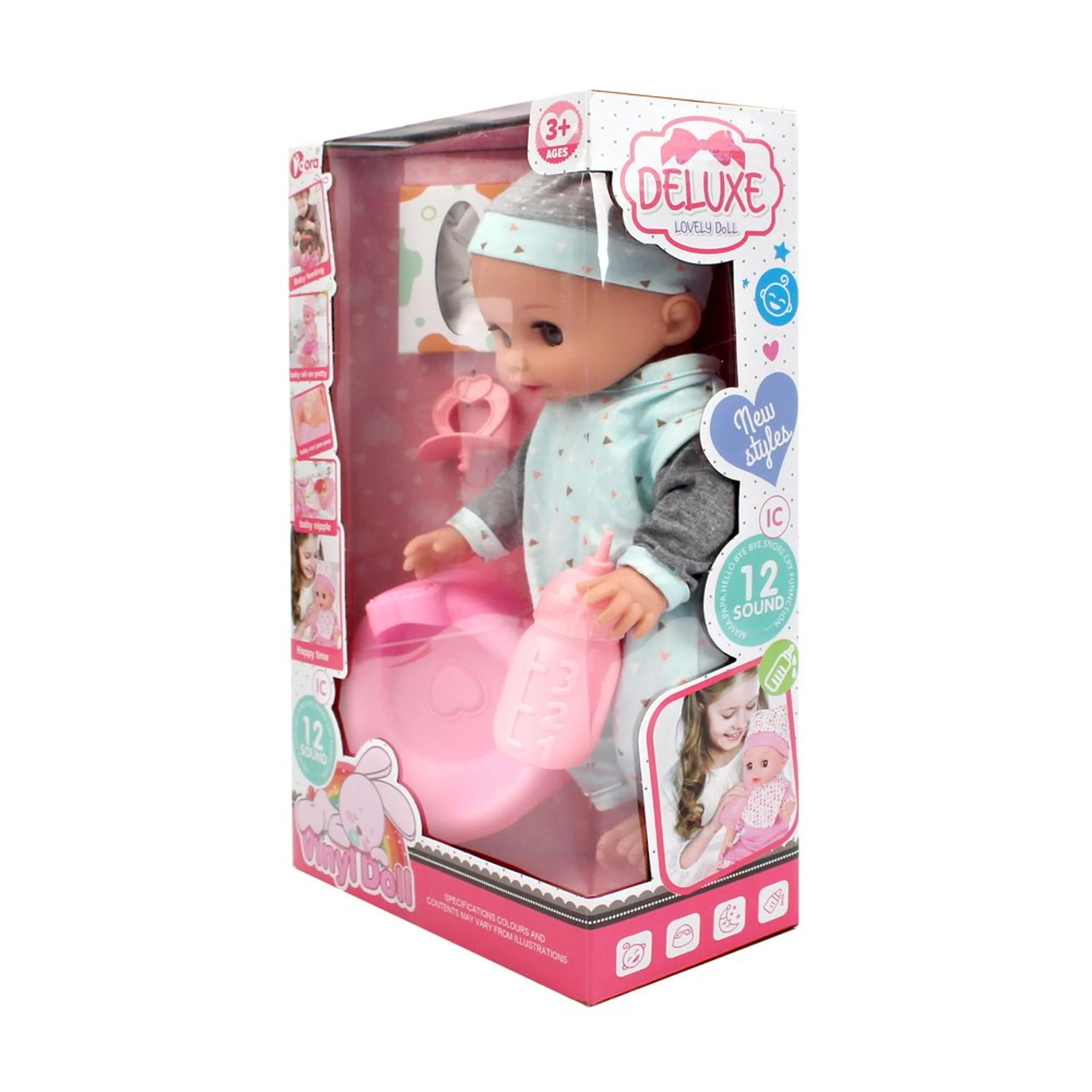 Baby Doll Playset - 14" Vinyl IC sound chip Ages 3+