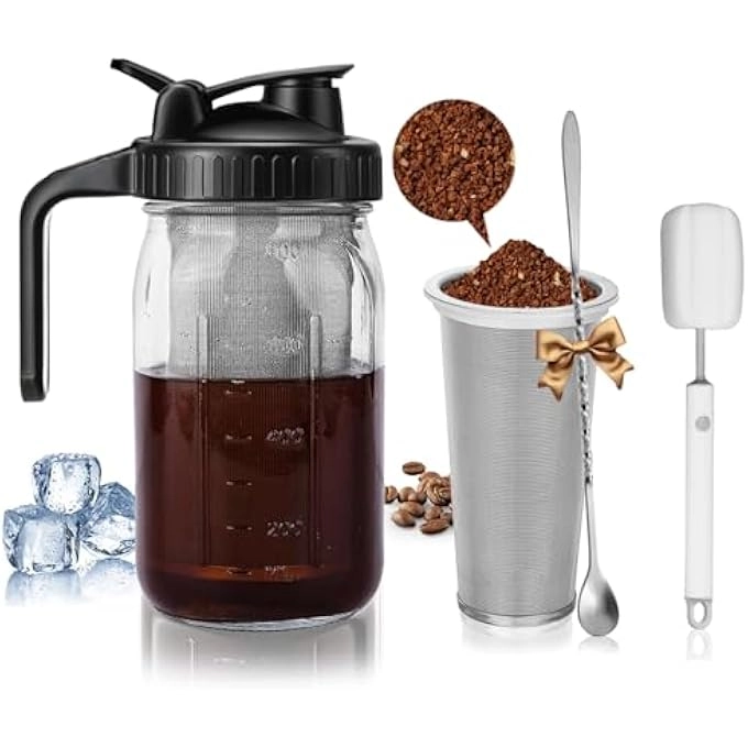 rayihni Pour Over Glass - 800Ml With Filter Set