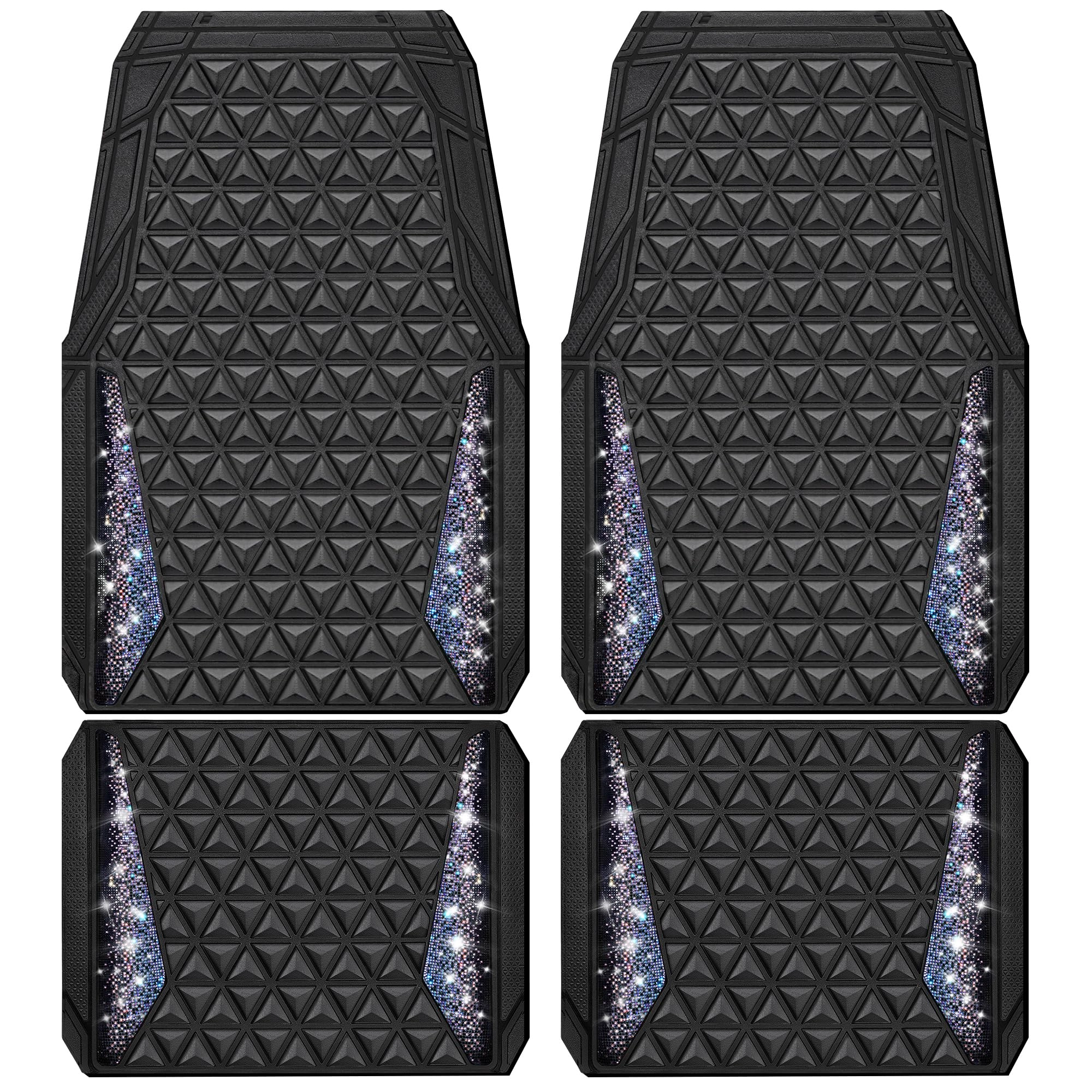 Bling Diamond Car Mats - 4.0 Count Universal Fit