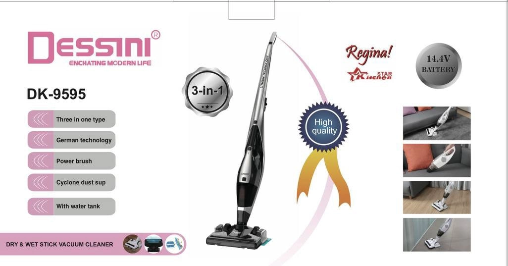 3 In 1 Dry & Wet Stick Vacuum Cleaner - Dry & Wet about 20 minutes