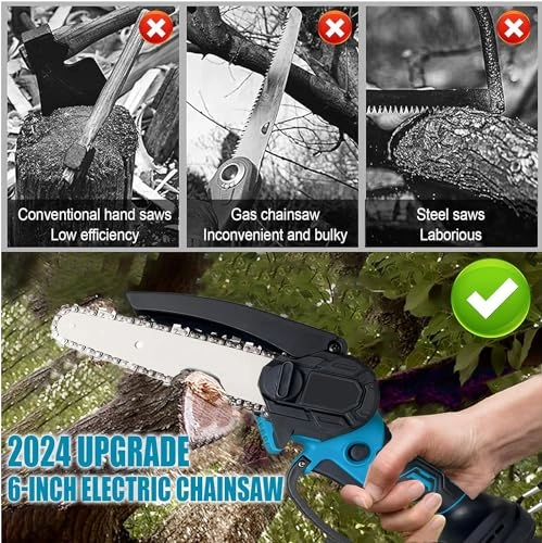 Mini Chainsaw - 6-Inch 2 x 3000mAh 18V