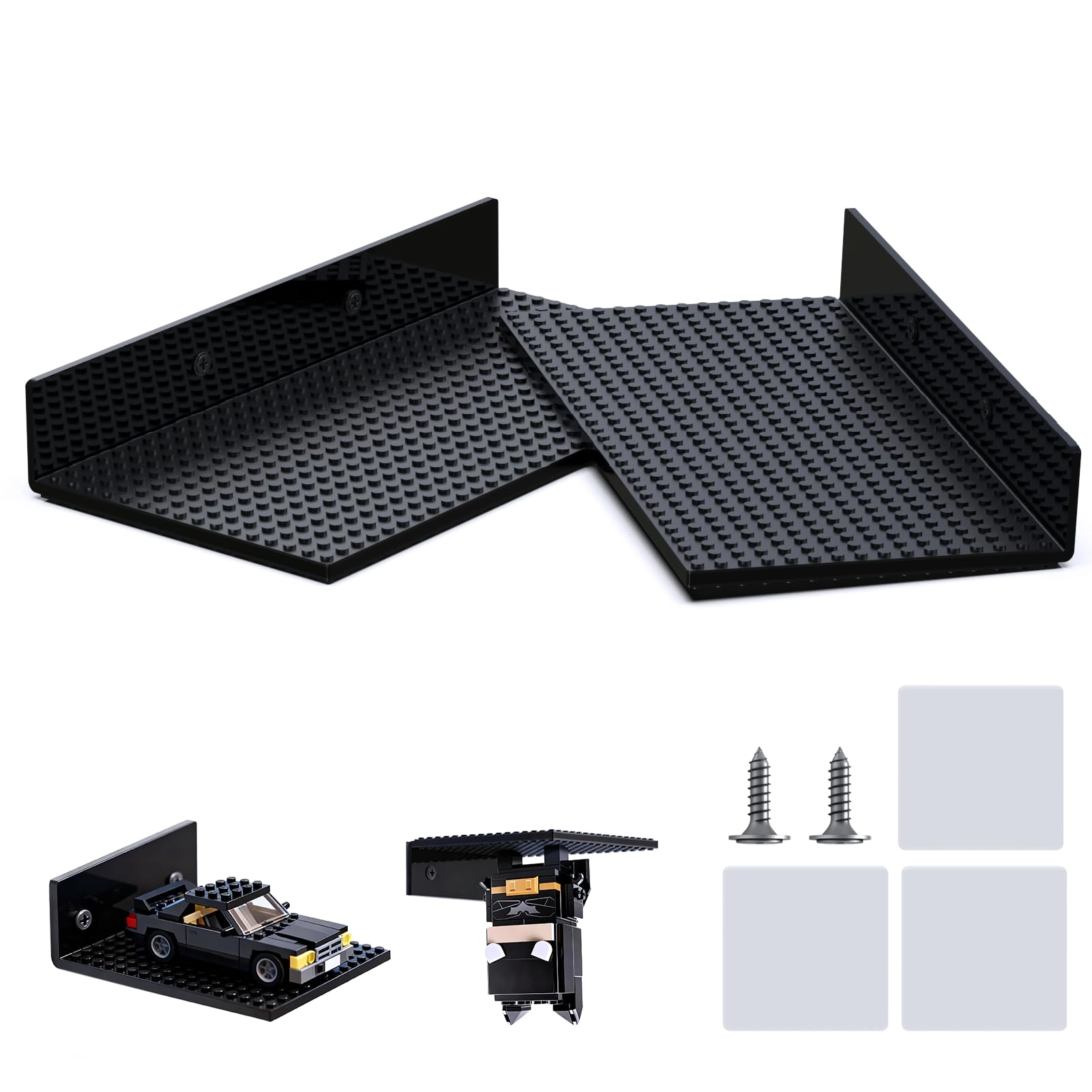 iCUANUTY Acrylic Floating Display Shelves for Wall