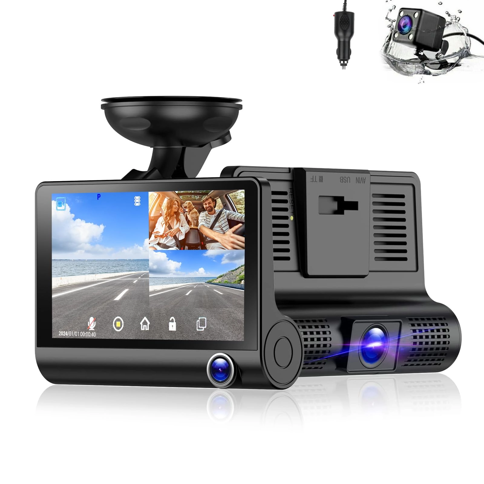 TeqHome Dashcam2451-1296P