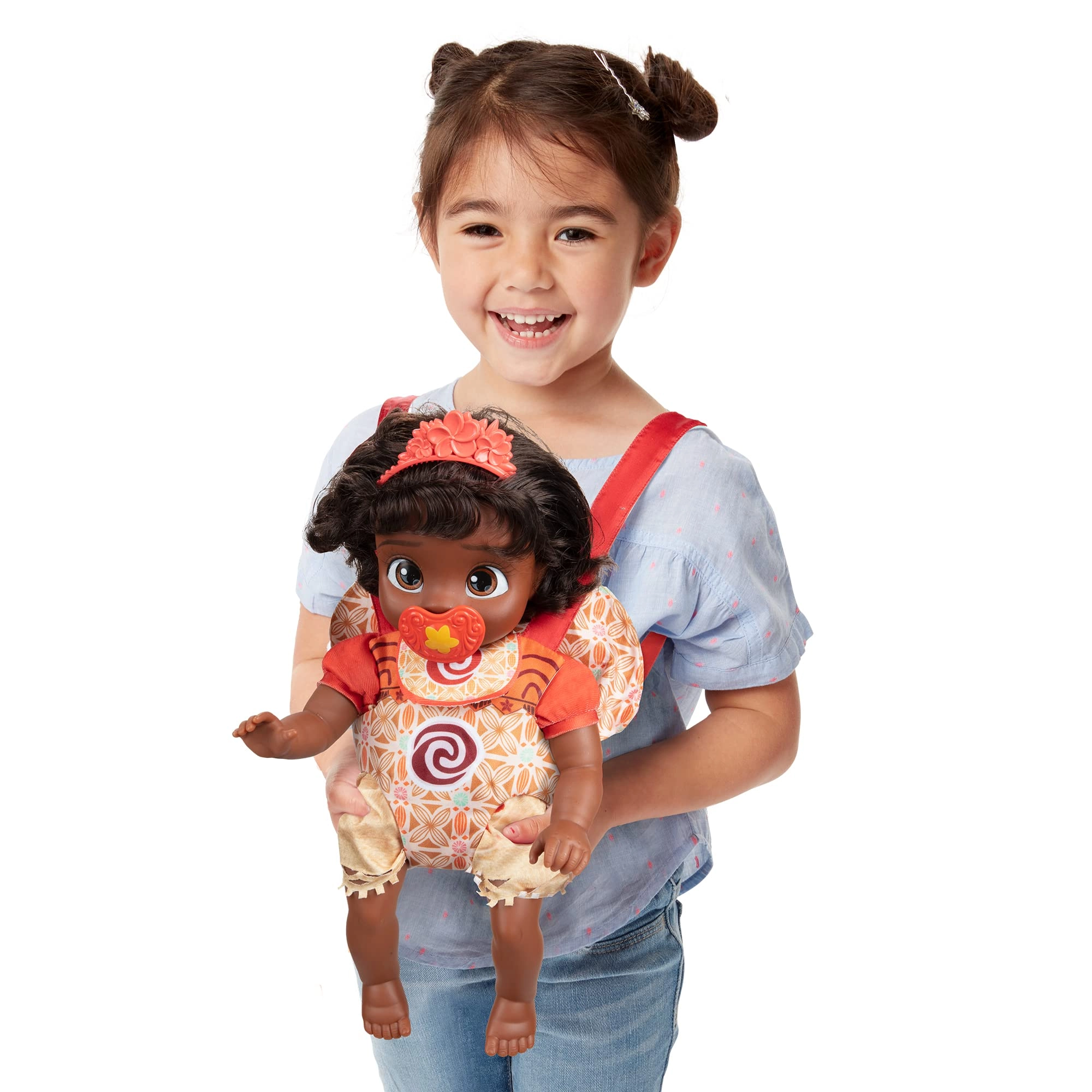 Moana Baby Doll - Deluxe Tiara Carrier Plush Friend Ages 2+