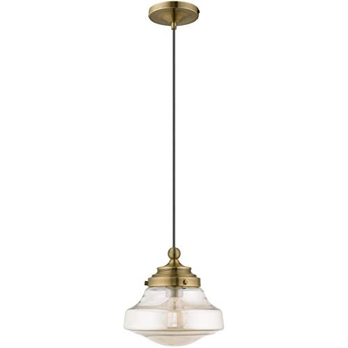 41223-01 - 11" One Light Mini Pendant Antique Brass