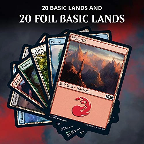 Core Set 2020 - 20 basic land cards 20 premium foil basic lands Bundle