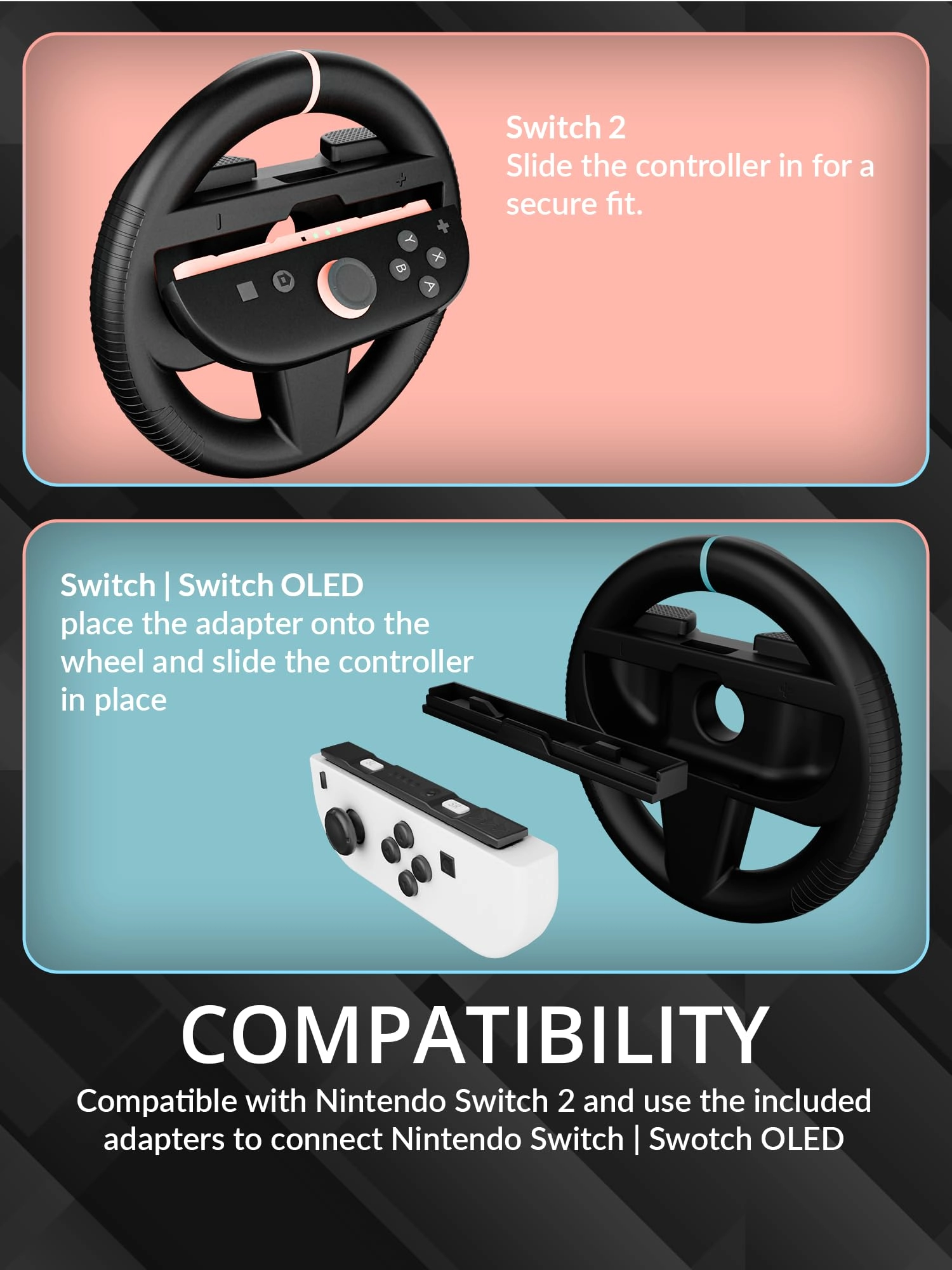 Steering Wheels - Nintendo Switch 2 Twin Pack