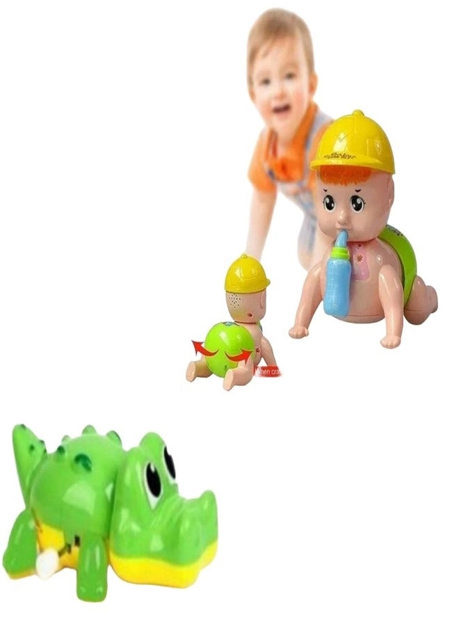 Crawling Baby Doll - Hard Hat Crocodile Interactive Toy Pack