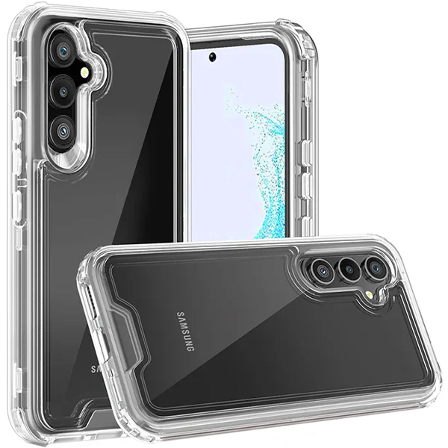 glassology Case With Screen Protector Clear Case for Samsung Galaxy A54