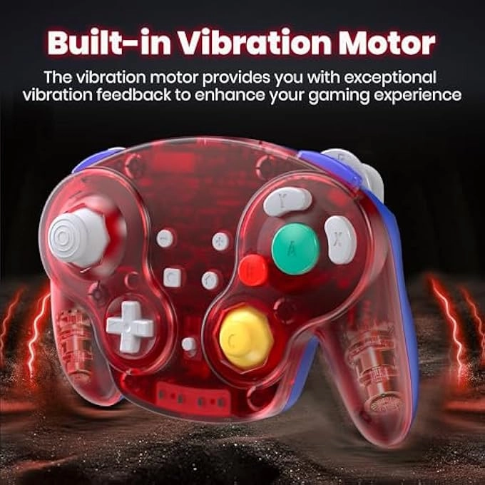 GAMECUBE SWITCH2 PRO CONTROLLER - CLEAR RED Pack
