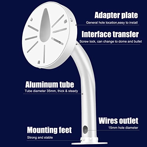 J-Type Wall Mount Bracket - 370mm Ivory