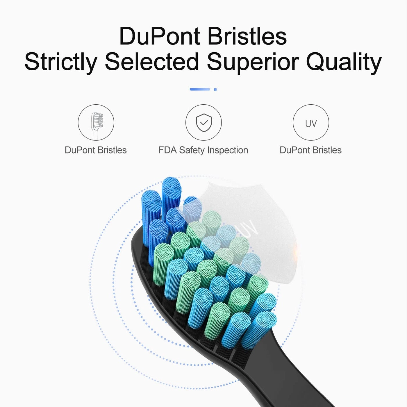 Toothbrush Replacement Heads - 5 Pack Compatible with FW-507/508/551/515/917/959/2011, FW-D1/D3/D7/D8