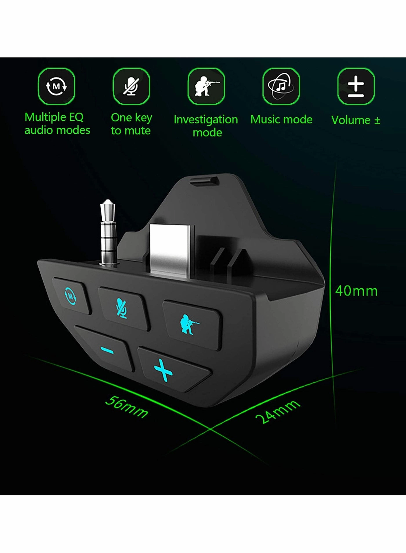 Headset Adapter for Microsoft Xbox One X/Series S/Series X/One Elite/One Slim controller - 3.5mm Audio Jack