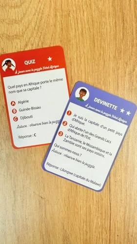Quiz and Guess Cards Africa - 6 years and up