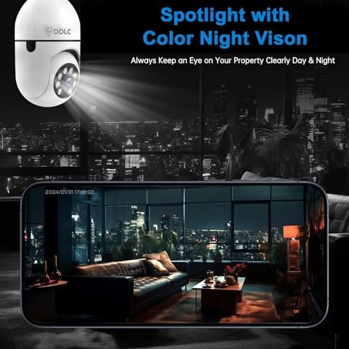Bulb Light Wireless IP Camera 1080p