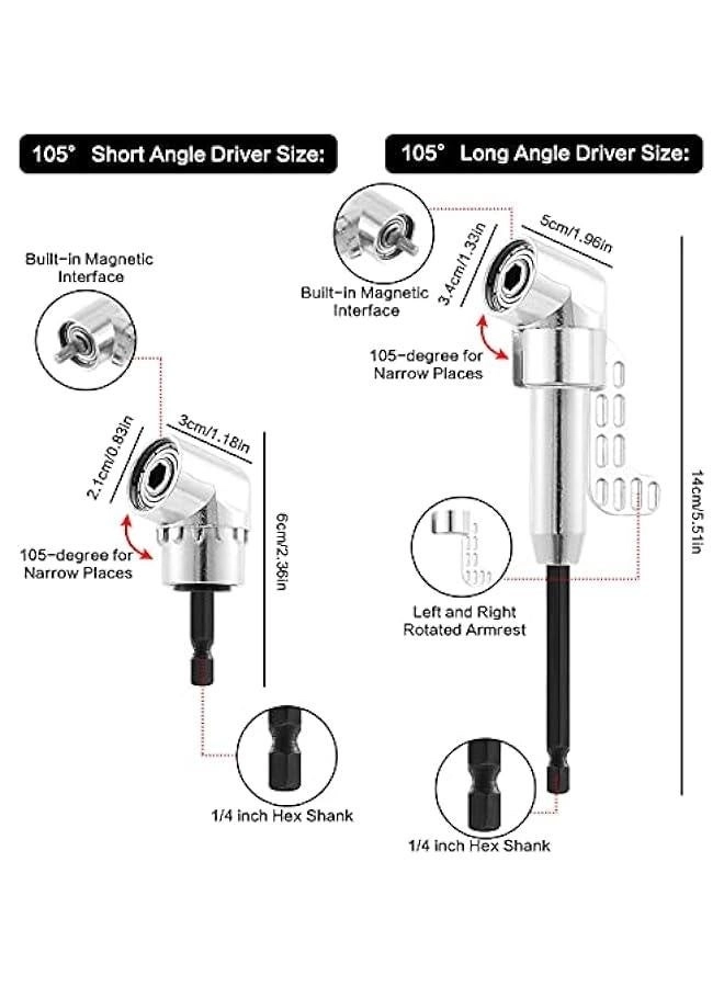 Angle Drill Adapter - 90/105 Degree 1/4''