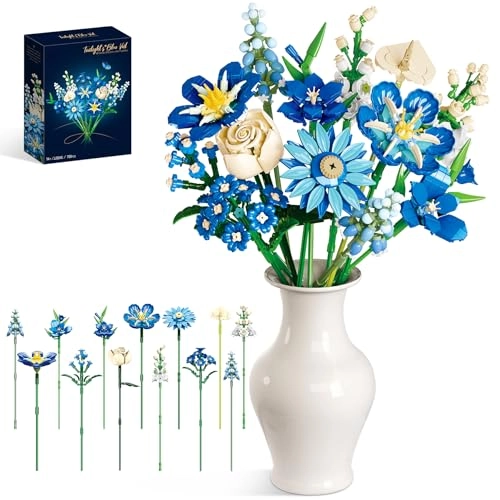 Loyratche Blue Flower Bouquet - 13pcs